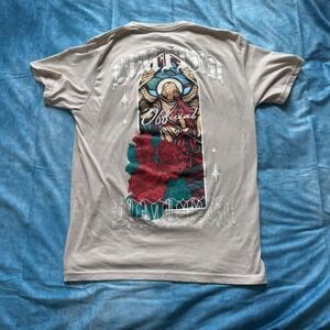 GSTR Official Limited Stained Glass Angel Rose Graphic Tee Tan Mens Large